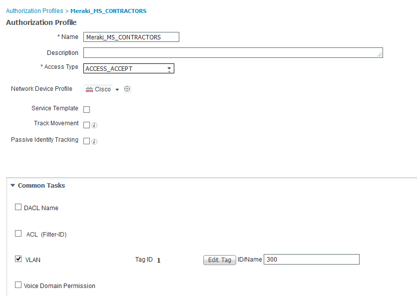 ise dynamic vlan assignment wired